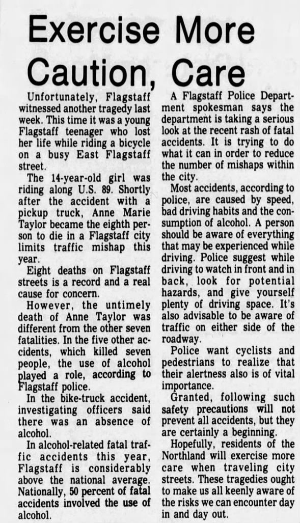 Clipping from Arizona Daily Sun